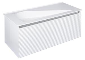 TMP TROYA100 fali fürdőszobabútor - Akrivit öntött műmárvány mosdóval - 100 x 48,5 cm
