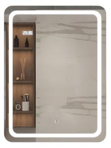 Viva AURA fürdőszoba tükör - érintőkapcsolós - páramenetesítős - órával - LED - ÁLLÓ - 60 x 80 cm