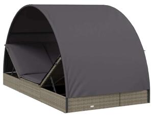 VidaXL Polyrattan Napágy - 2 Személyes - Kerek Tető - 211x112x140 cm