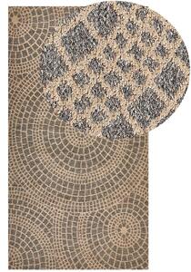 Szürke és bézs jutaszőnyeg 80 x 150 cm ARIBA