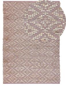 Rózsaszín és bézs pamutszőnyeg 160 x 230 cm GERZE