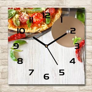 Szögletes fali üvegóra Pizza