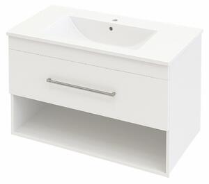 Intenso Verso fiókos mosdószekrény - 80 cm (magasfényű fehér)