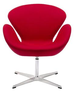 King Home Swan Wool Premium Forgószék Piros Kasmírgyapjú