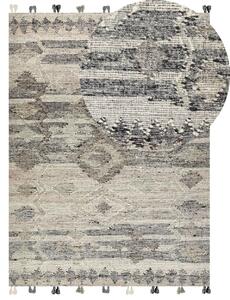 Szürke kilim gyapjúszőnyeg 160 x 230 cm ARATASHEN