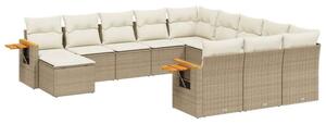 VidaXL Polyrattan Kerti Ülőgarnitúra - 11 részes - Bézs