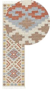 Színes kilim pamut futószőnyeg 80 x 300 cm ATAN