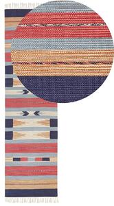 Színes kilim pamut futószőnyeg 80 x 300 cm GANDZAK