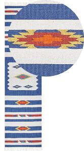 Színes kilim pamut futószőnyeg 80 x 300 cm VARSER