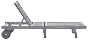 VidaXL Akácfa Napozóágy - 200cm, Szürke