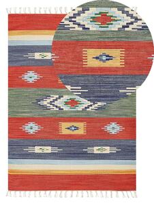 Színes kilim pamutszőnyeg 140 x 200 cm KAMARIS