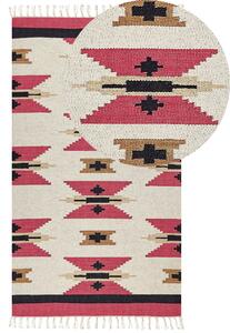 Színes kilim pamutszőnyeg 80 x 150 cm GARNI