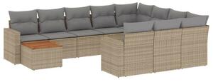 VidaXL Polyrattan Kerti Ülőgarnitúra - 11 részes - Bézs