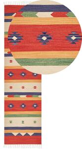 Színes kilim pamut futószőnyeg 80 x 300 cm ALAPARS