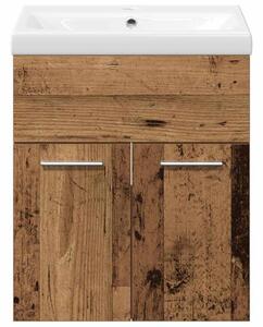 Fürdőszoba bútor szett 3 pcs Öreg fa 41 x 38.5 x 46 cm Faanyag