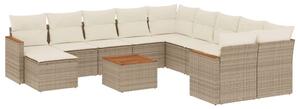 VidaXL Polyrattan Kerti Ülőgarnitúra - 12 részes - Bézs