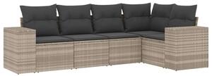VidaXL Polyrattan Kerti Ülőgarnitúra - 5 részes