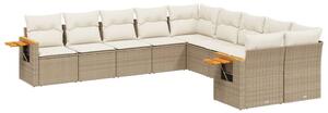 VidaXL Polyrattan Kerti Ülőgarnitúra - 10 részes - Bézs