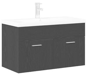 Mosdókagyló szekrény Musta tammi 80 x 38.5 x 46 cm Faanyag