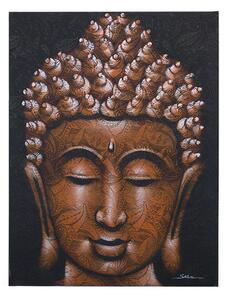 Buddha festmény, falikép - Réz-brokát hatás - 60x80 cm