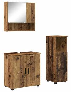 Fürdőszoba bútor szett 3 pcs Régi fa 61 x 35 x 64 cm Faanyag
