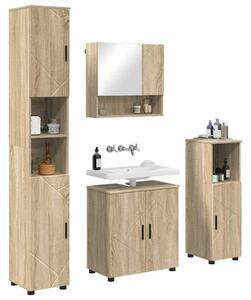 Fürdőszoba bútor szett 4 pcs sonoma tölgy 61 x 35 x 64 cm