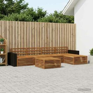 VidaXL Kültéri kanapé szett 6 pcs Természetes 79 x 79 x 37 cm
