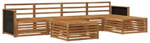 VidaXL Kültéri kanapé szett 6 pcs Természetes 79 x 79 x 37 cm
