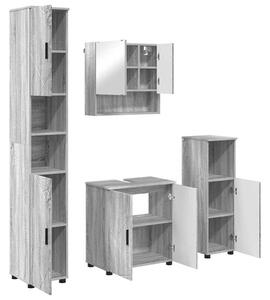 Fürdőszoba bútor szett 4 pcs Szürke sonoma 61 x 35 x 64 cm