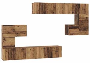 TV szekrény garnitúra 8 pcs Régi fa Közepes 30,5 x 30 x 30 cm