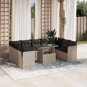 VidaXL Polyrattan Kerti Ülőgarnitúra - 10 részes