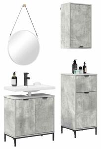 Fürdőszoba bútor szett 3 pcs Beton szürke 39.5 x 36 x 88 cm