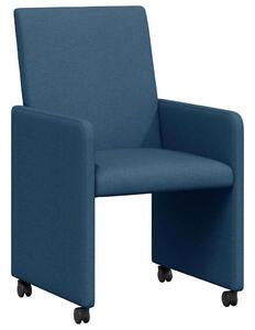 Étkezőszékek kerékkel 2 pcs Kék 57 x 66 x 94 cm szövet