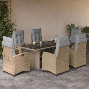 VidaXL Polyrattan Kerti Étkezőgarnitúra - 7 részes
