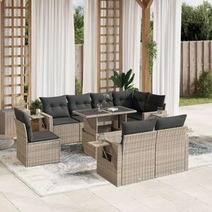 VidaXL Polyrattan Kerti Ülőgarnitúra - 9 részes