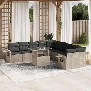 VidaXL Polyrattan Kerti Ülőgarnitúra - 11 részes