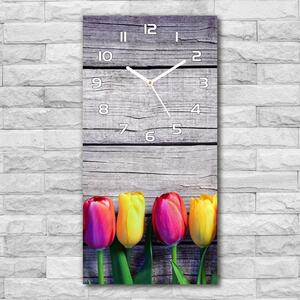 Téglalap alakú üvegóra Színes tulipán