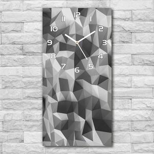 Négyszögletes fali üvegóra Absztrakció háromszögek