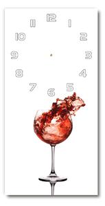 Négyszögletes fali üvegóra Egy pohár bor