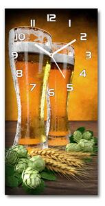 Téglalap alakú üvegóra Két pohár sör