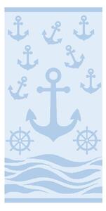 Világoskék frottír pamut strandtörölköző 70x140 cm Anchor – B.E.S