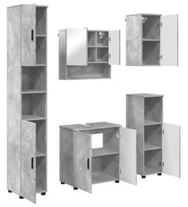 Fürdőszoba bútor szett 5 pcs Beton szürke 61 x 35 x 64 cm