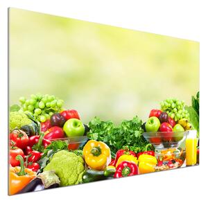 Konyha hátfal panel Gyümölcsök és zöldségek