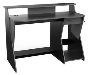 PC asztal SKIN szürke / fekete