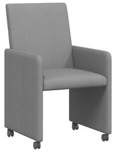 Étkezőszékek kerékkel 2 pcs Sötétszürke 57 x 66 x 94 cm szövet