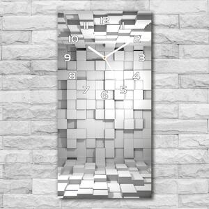 Négyszögletes fali üvegóra Kocka