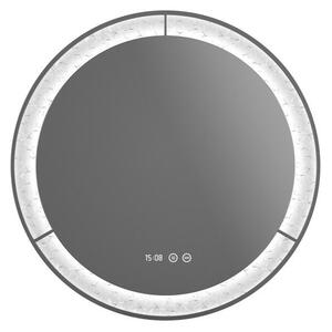 Welland Type-34 LED tükör - fényerő + színhőfok állítás + páramentesítő + óra - Ø 60 cm