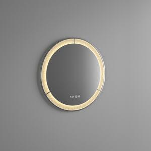 Welland Type-34 LED tükör - fényerő + színhőfok állítás + páramentesítő + óra - Ø 60 cm