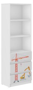 B3 könyvespolc fiókokkal - járgányok