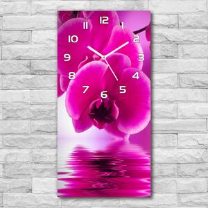 Négyszögletes fali üvegóra Rózsaszín orchidea